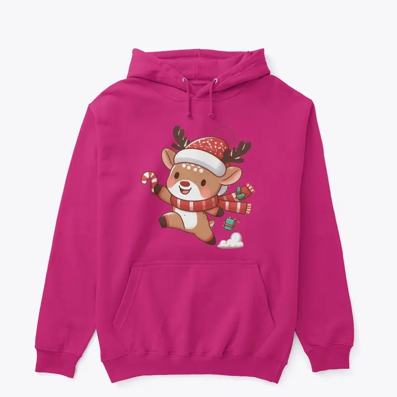 Christmas Cute Reindeer - Hoodie