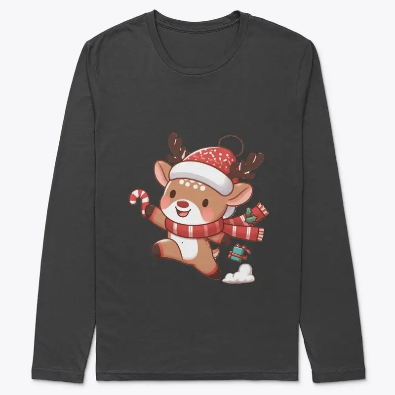 Christmas Cute Reindeer - Long Sleeve